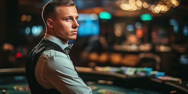 Casino games lobby showing slots and table games on 1442